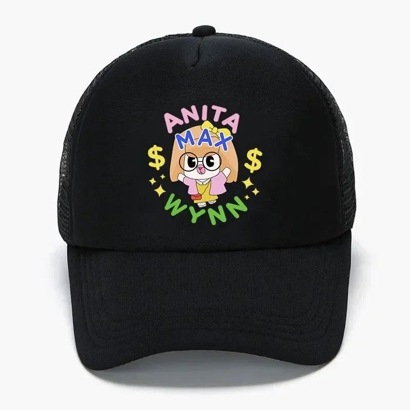 Trendy Anita Max Wynn Foam Baseball Hat Trendy Cute Mesh Snapback Caps Boy Girl