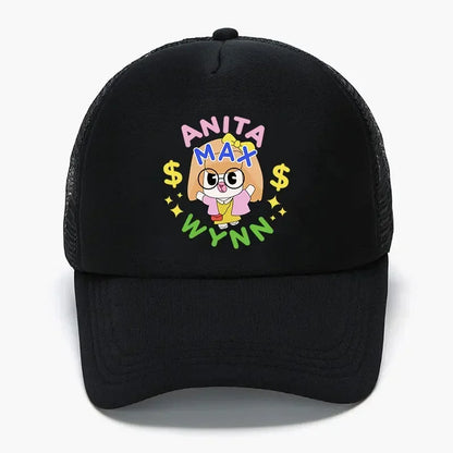 Trendy Anita Max Wynn Foam Baseball Hat Trendy Cute Mesh Snapback Caps Boy Girl