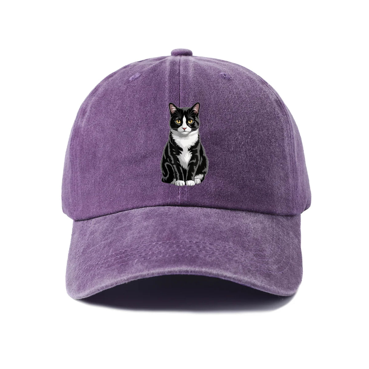 Tuxedo Cat Portrait Baseball Cap