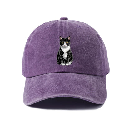 Tuxedo Cat Portrait Baseball Cap