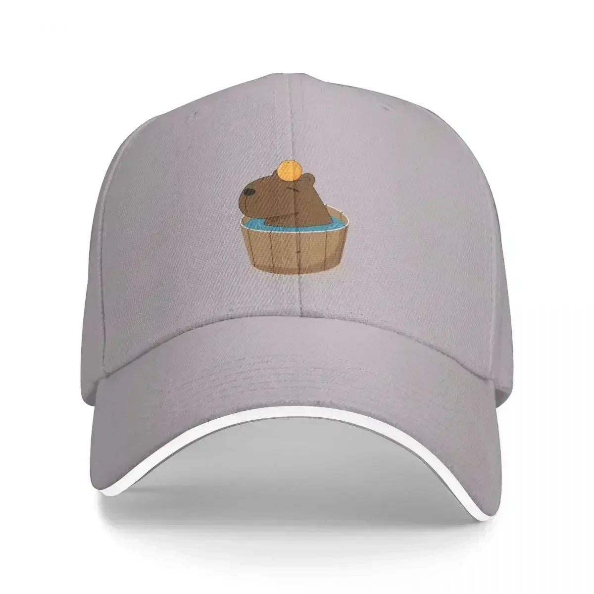 Capybara with Orange Baseball Cap