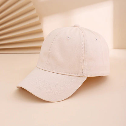 Casual Fashion Solid Color Soft-Top Baseball Cap