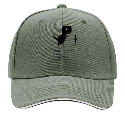 Game Over Dinosaur Pixel Art Desert Hip Hop Hat Baseball Cap