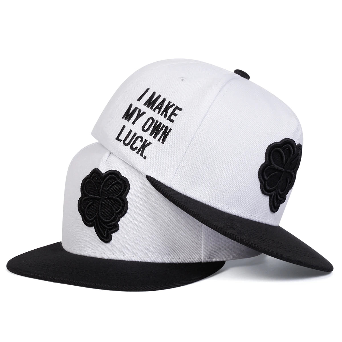 Unisex Four Leaf Clover Embroidery Hip-hop Hats Spring Autumn Snapback Caps