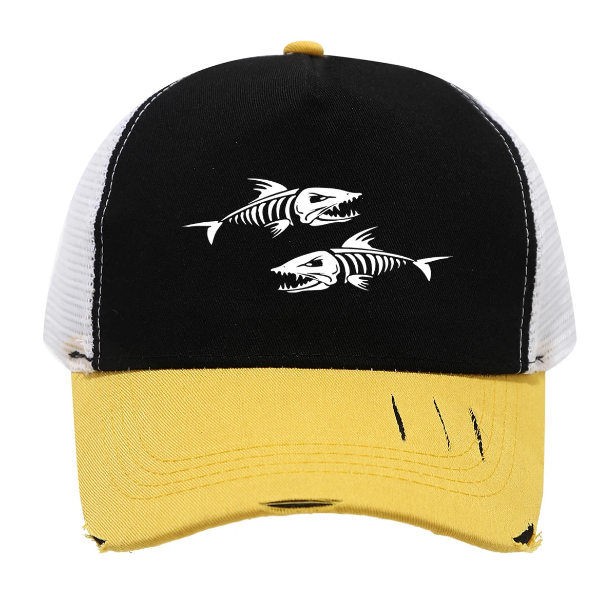 'Fishing' Pattern Print Design Baseball Cap