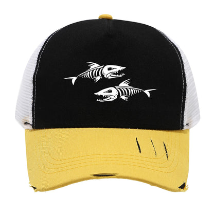 'Fishing' Pattern Print Design Baseball Cap