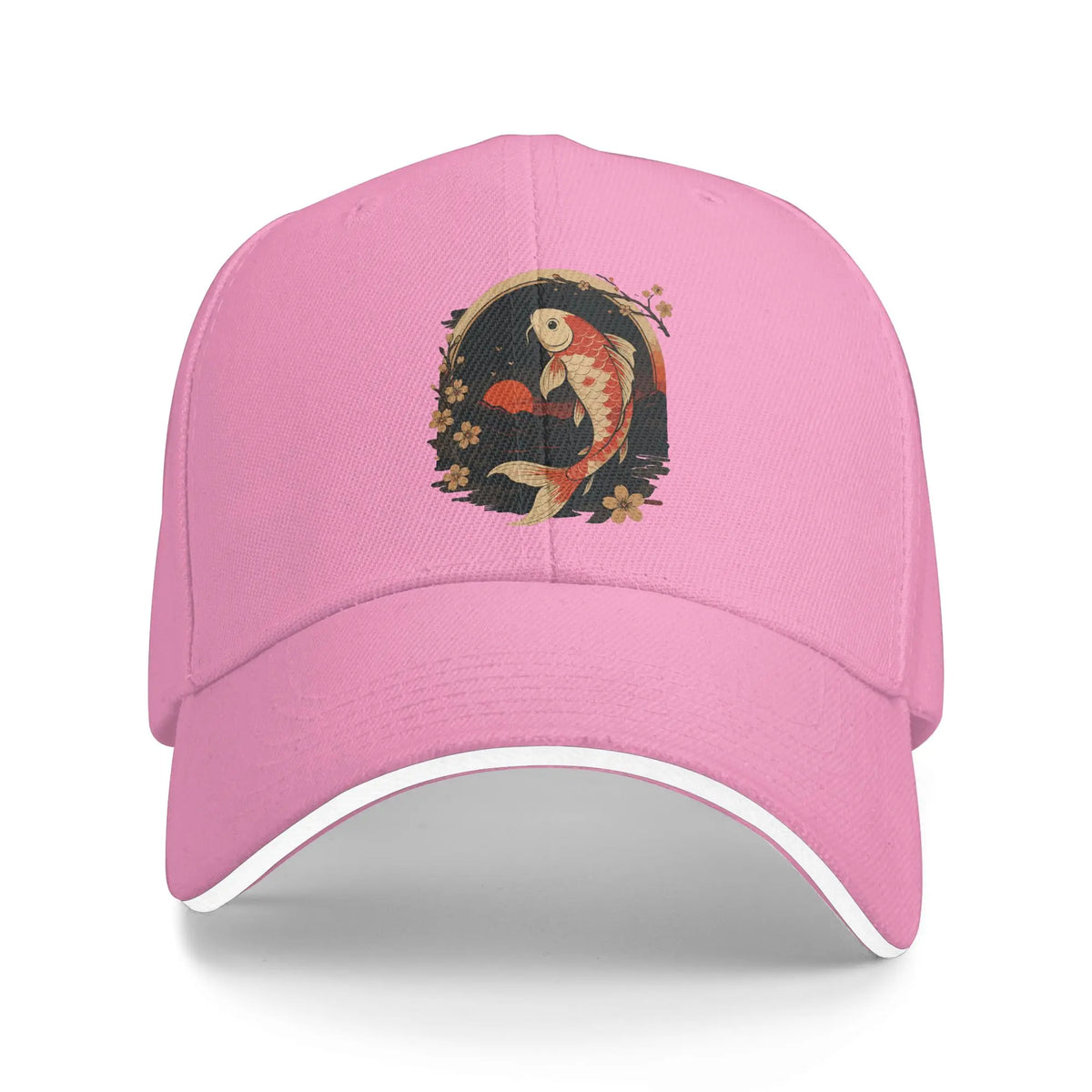 Japanese Koi Fish Sakura Baseball Cap