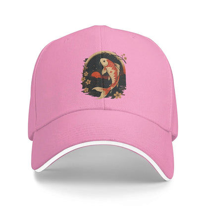 Japanese Koi Fish Sakura Baseball Cap