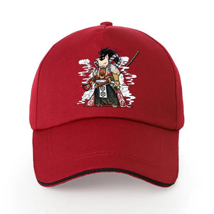 Summer Baseball Cap Solid Cotton Sun Hat Samurai Print