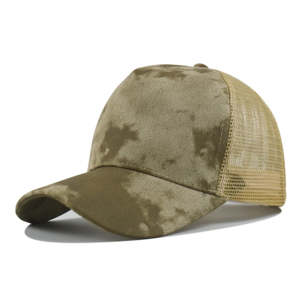 Summer Mesh Baseball Cap Women Men New Outdoor Tie Dyeing Design
