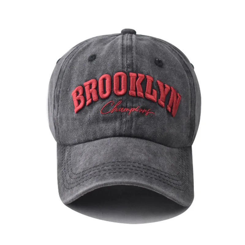 Retro brooklyn Letter Embroidery Baseball Caps Spring Summer Men Women