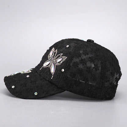Summer Lace Flowers Baseball Caps