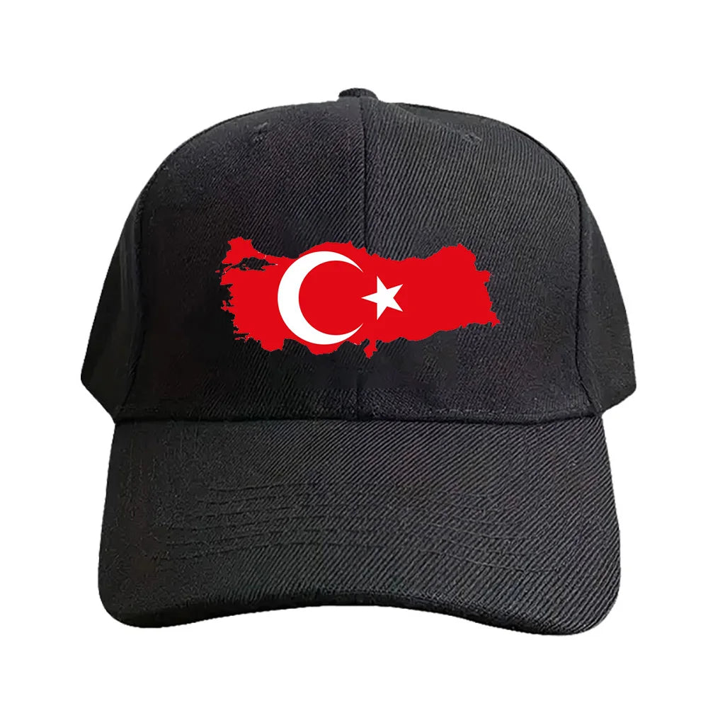 Turkey Flag Map Summer Casual Baseball Cap