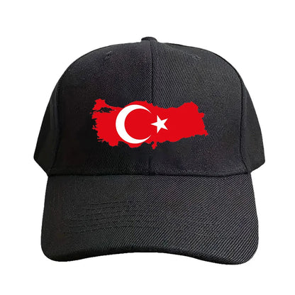 Turkey Flag Map Summer Casual Baseball Cap