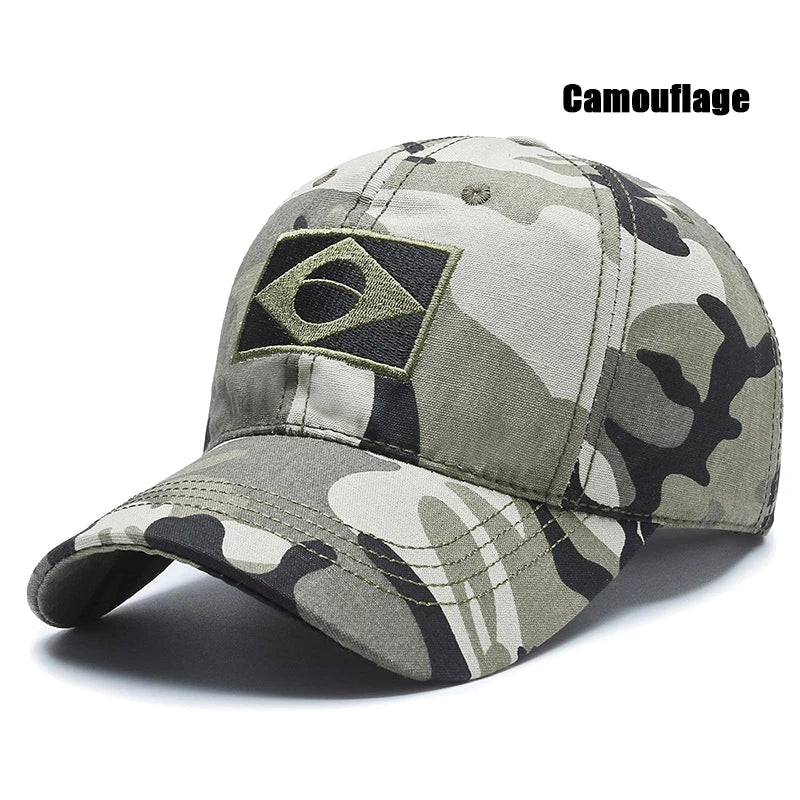 Unisex Brazilian Flag Embroidery Tactical Baseball Cap Classic Fashion Men Women
