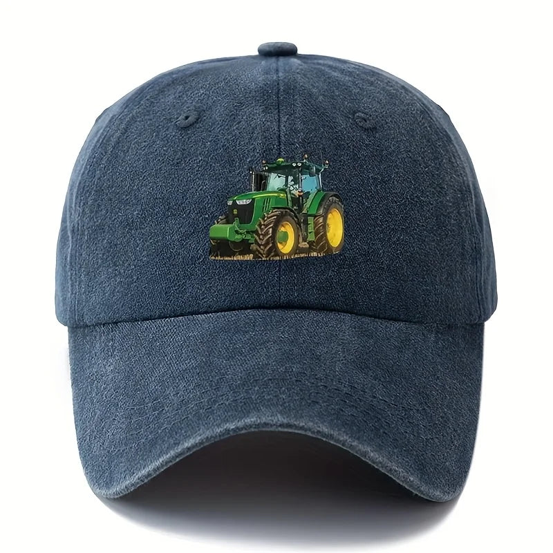 Printed Tractor Baseball Cap Men's Outdoor Camping Vacation