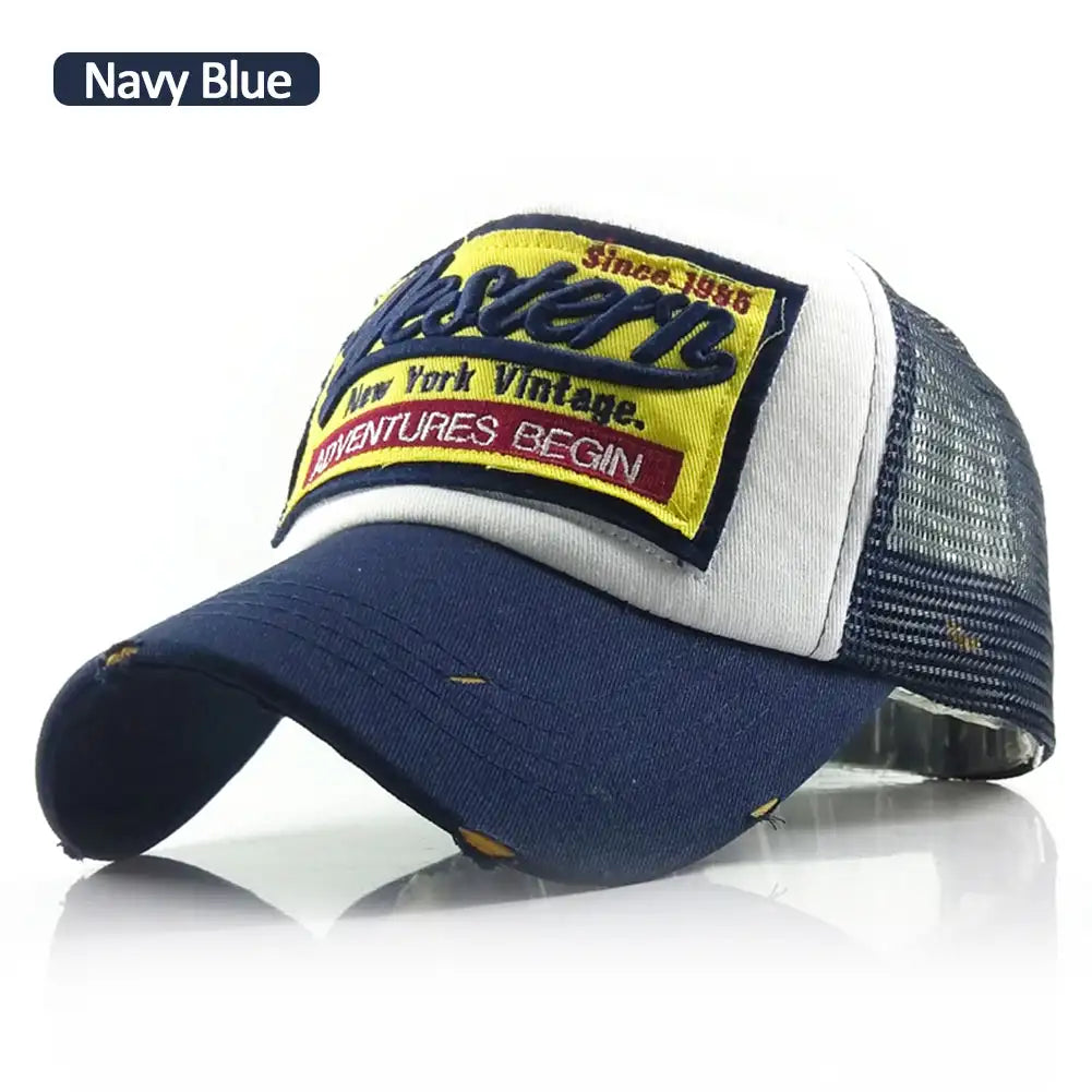 Streetwear Letter Embroidery Mesh Dad Baseball Cap For Women Men