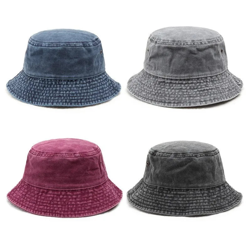 Denim Fisherman Hat Versatile Sunshade Basin Hat Plain Face Small