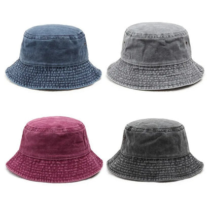 Denim Fisherman Hat Versatile Sunshade Basin Hat Plain Face Small