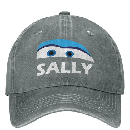 Sally Carrera Lightning McQueen Blue Car Denim Baseball Cap