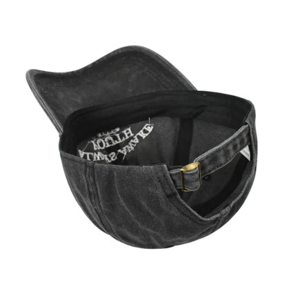 Unisex Washed Cotton Caps Letter Embroidery Vintage Baseball Cap