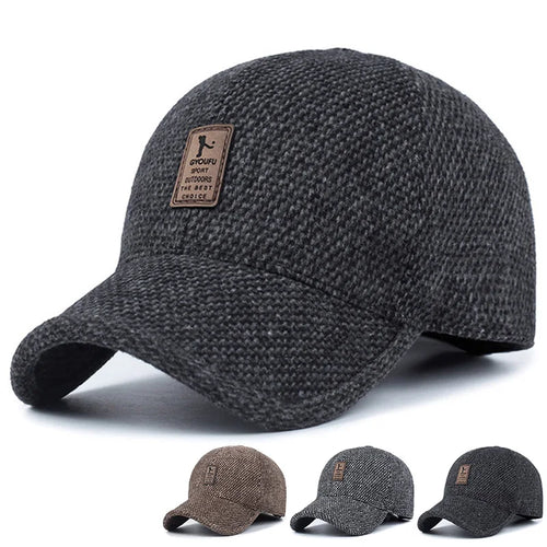 Autumn Winter Men Baseball Cap Winter Warm Hat