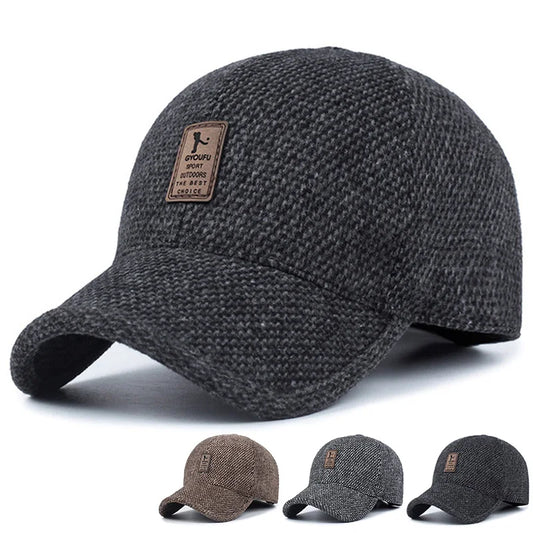 Autumn Winter Men Baseball Cap Winter Warm Hat