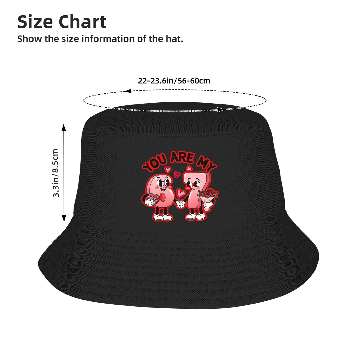 Valentine 67 Six Seven Bucket Hat For Men Women