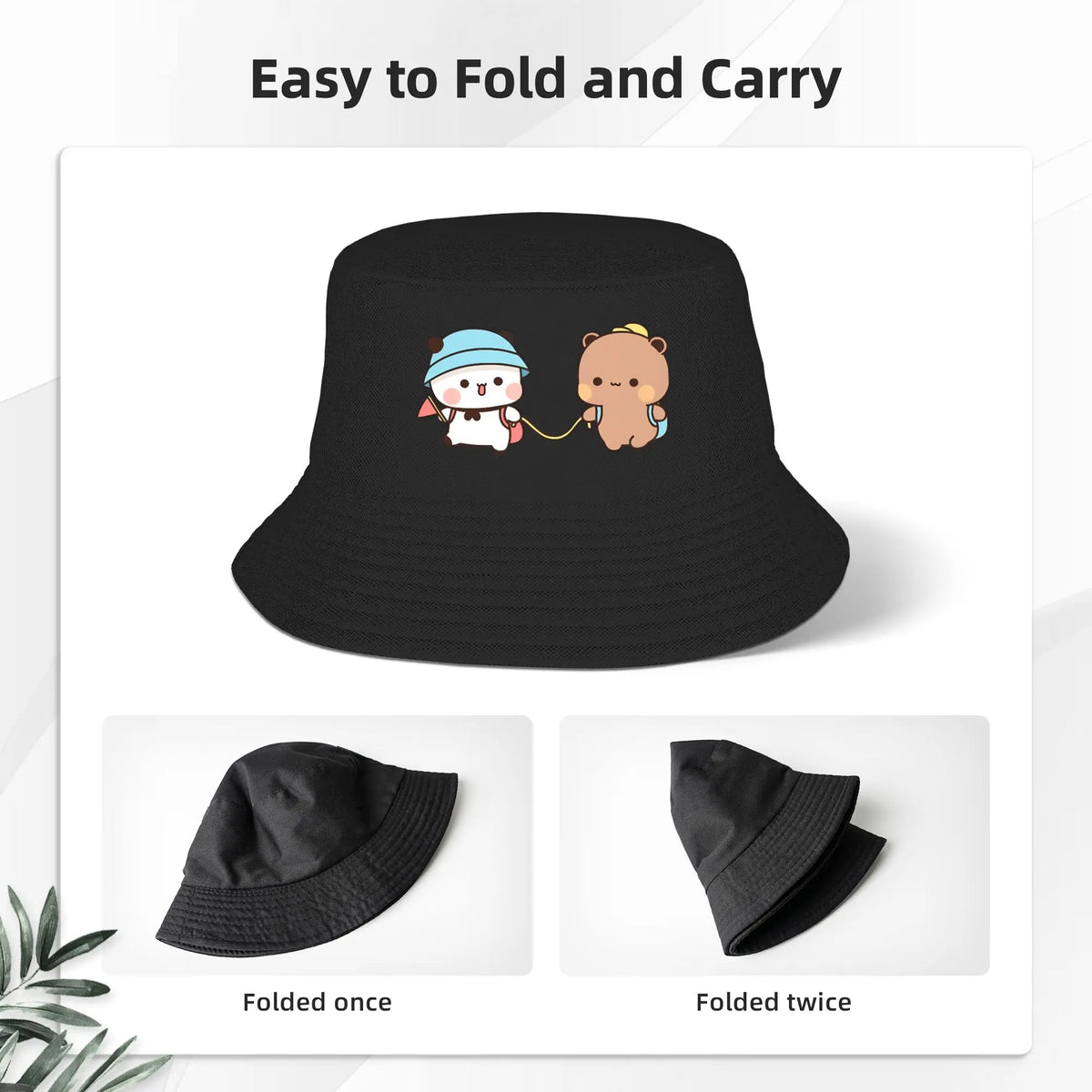 DuDu Bear And BuBu Panda Bucket Hat