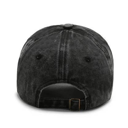 Unisex Sporty Cotton Washed Baseball Cap - Stylish ORIGINAL THE BLACK Letter Embroidery