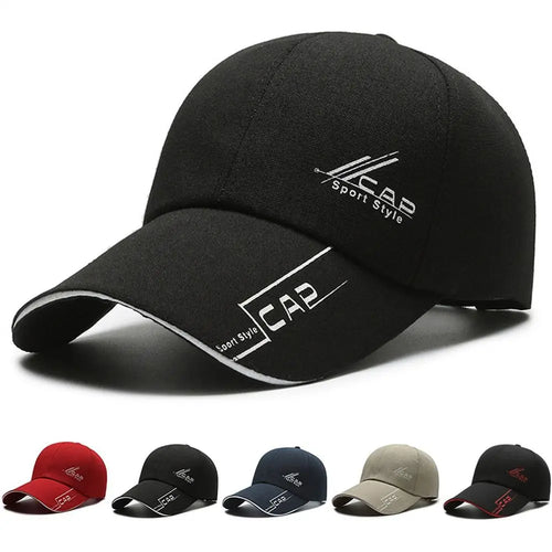 Casual Adjustable Baseball Cap Long Brimmed Solid Color Sun Hat