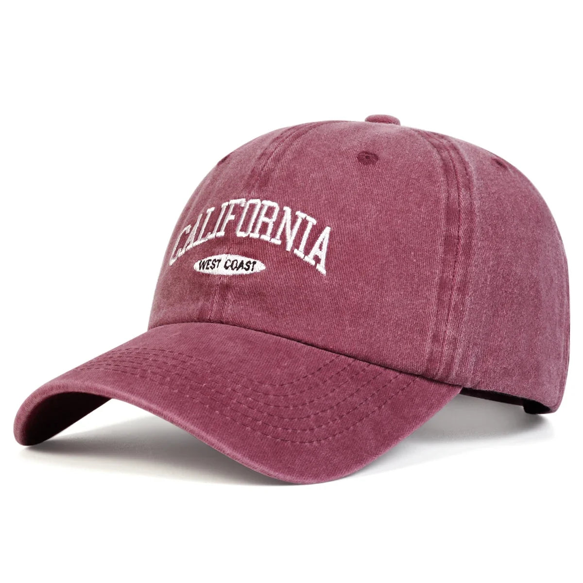 Unisex CALIFORNIA Letter Embroidery Wash Baseball Caps