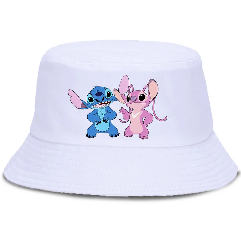 Lilo Stitch Cotton Foldable Bucket Hat Women Hat Boys Girls Fishing Hunting Cap