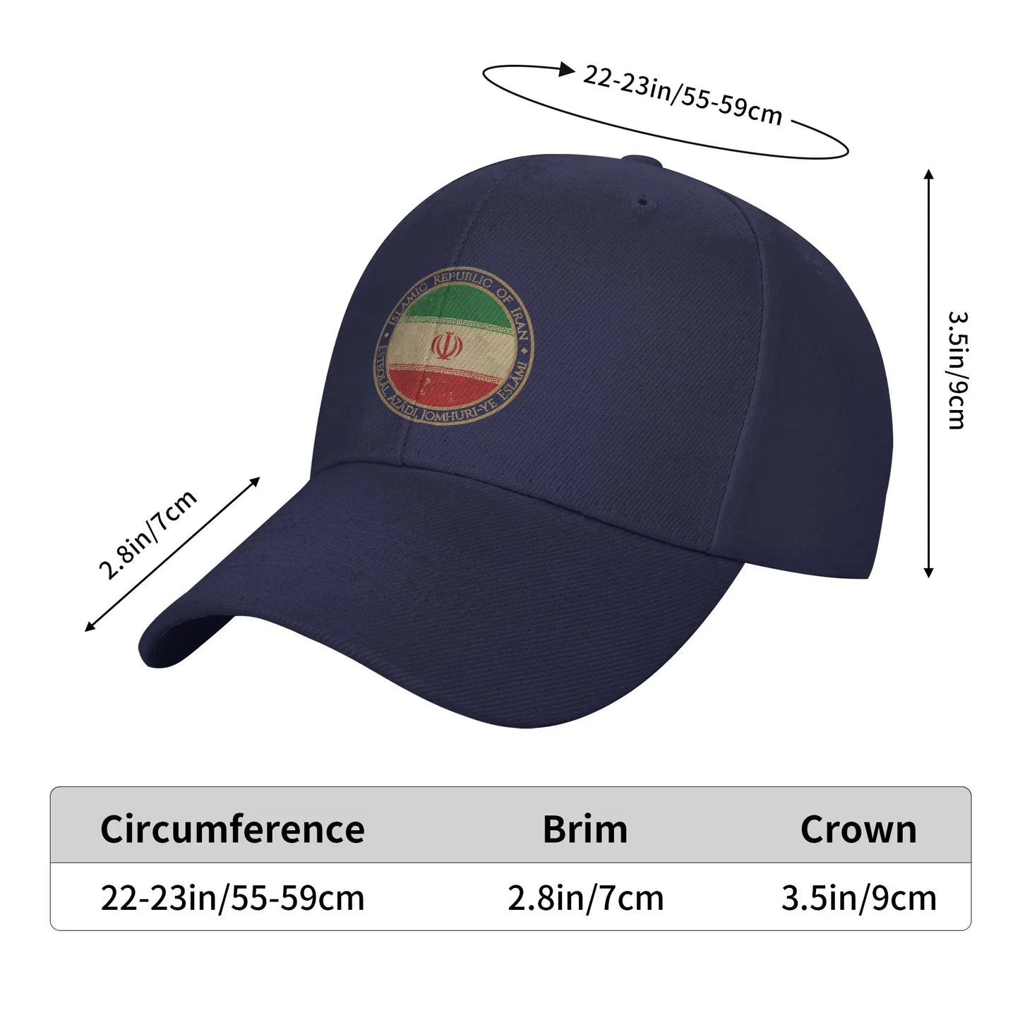 Islamic Republic of Iran Asia Asian Flag Casual Baseball Cap