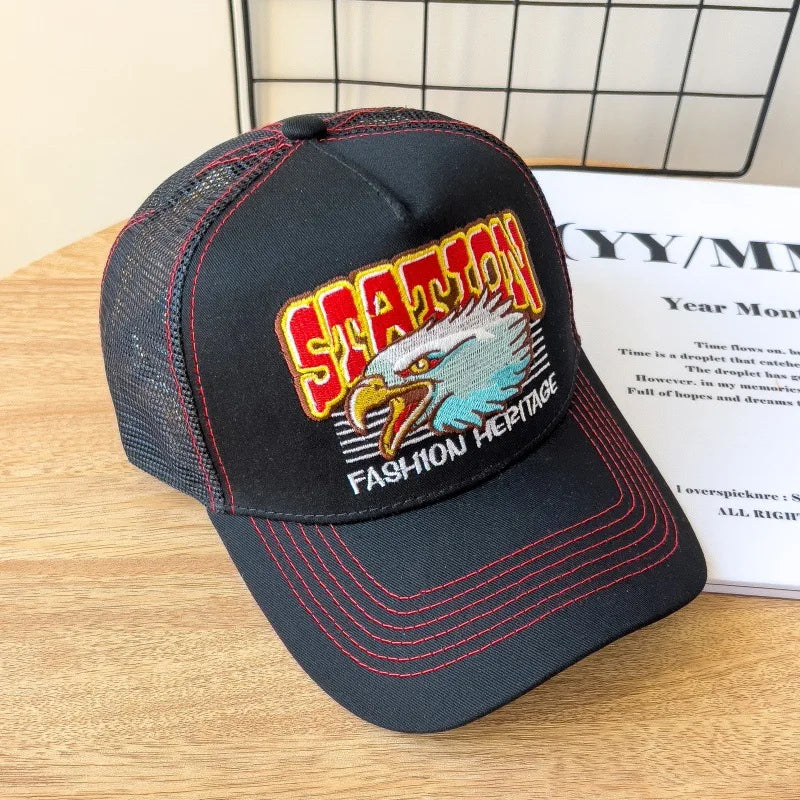 American Retro Baseball Cap Mesh Breathable UPF50+