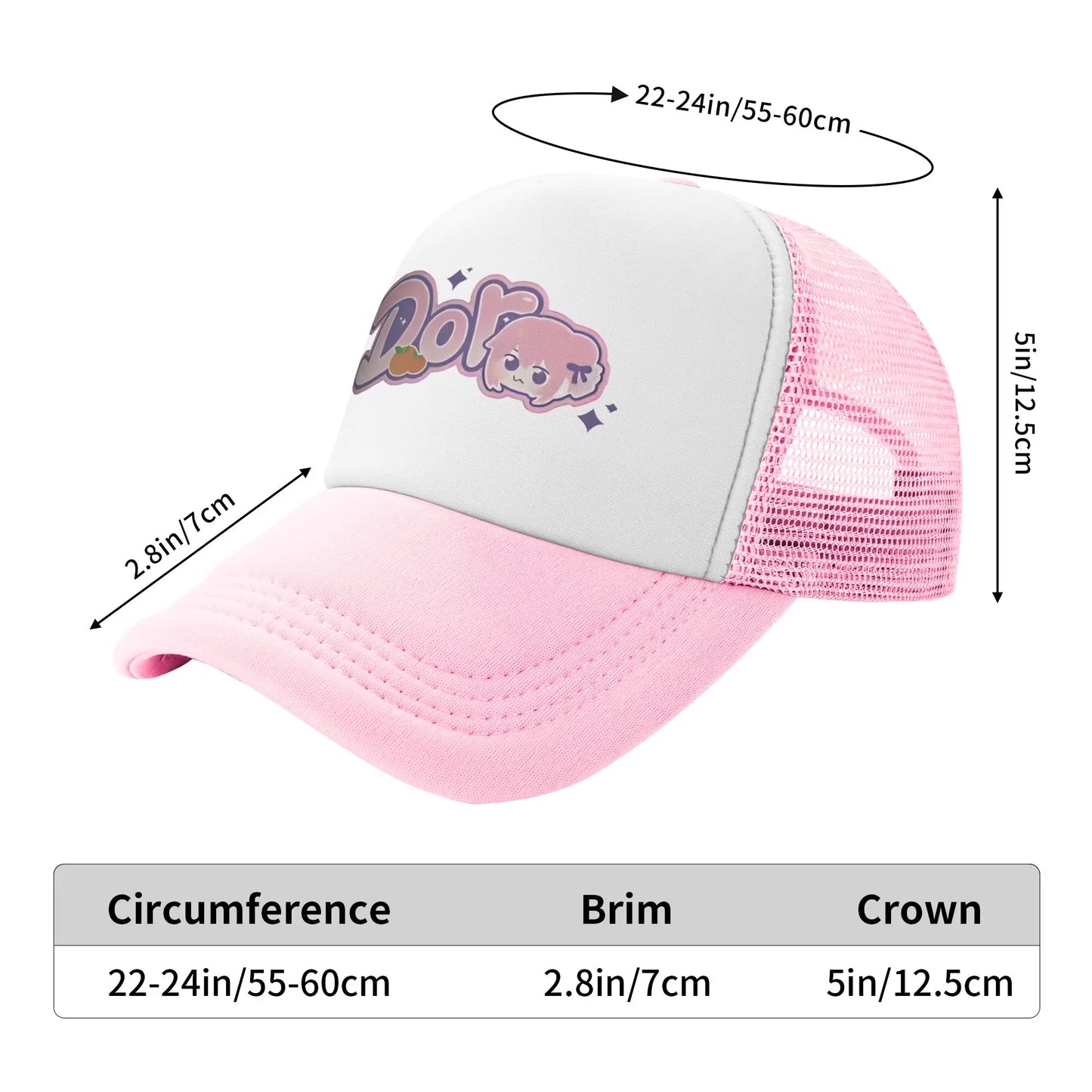 Breathable Cooling Doro Funny Meme Mesh Sun Cap Men Women Baseball Hat