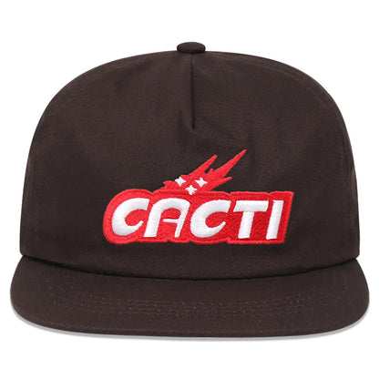 CACTI Letter Three-Dimensional Soft Top Flat Brim Snapback Cap