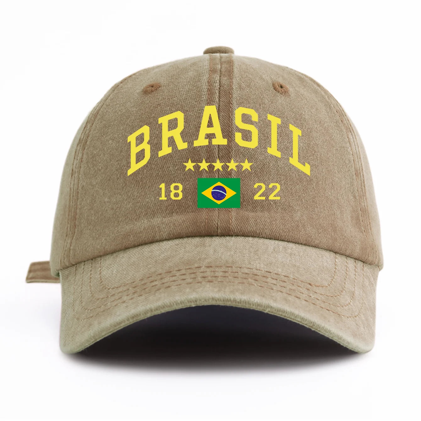 BRASIL Print Washed Baseball Cap For Adults