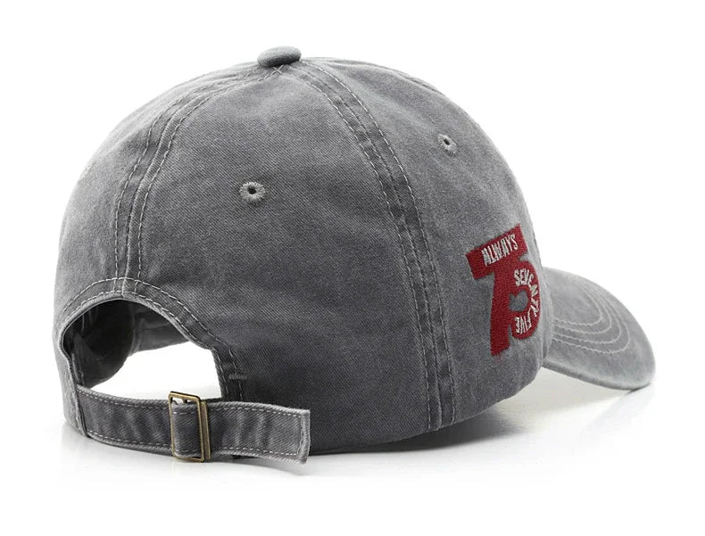 Unisex Cotton Baseball Cap Vintage Washed with Alphabet  ALWAYS Embroidery - Hip-Hop