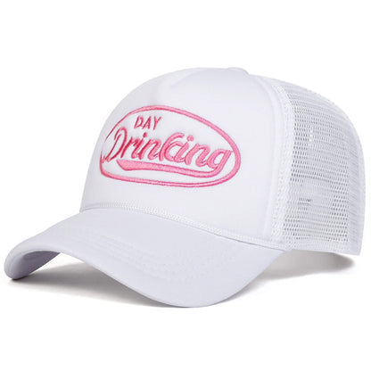 Unisex DAY DRINKING Letter Embroidery Baseball Caps