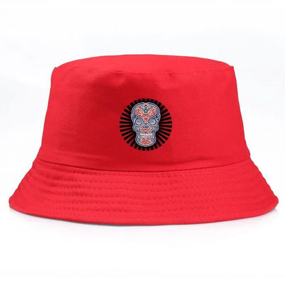 Sugar Skull Bucket Hat Summer Fisherman Hat Cotton Fishing Cap For Men Women