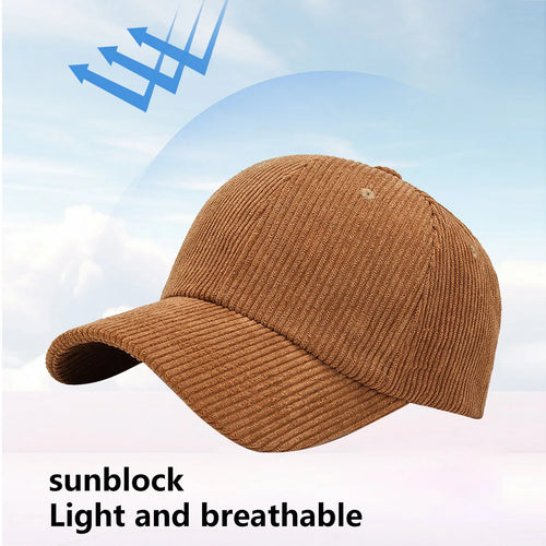 Fashion Suede Baseball Cap Men and Women Autumn and Winter Solid Retro Corduroy
