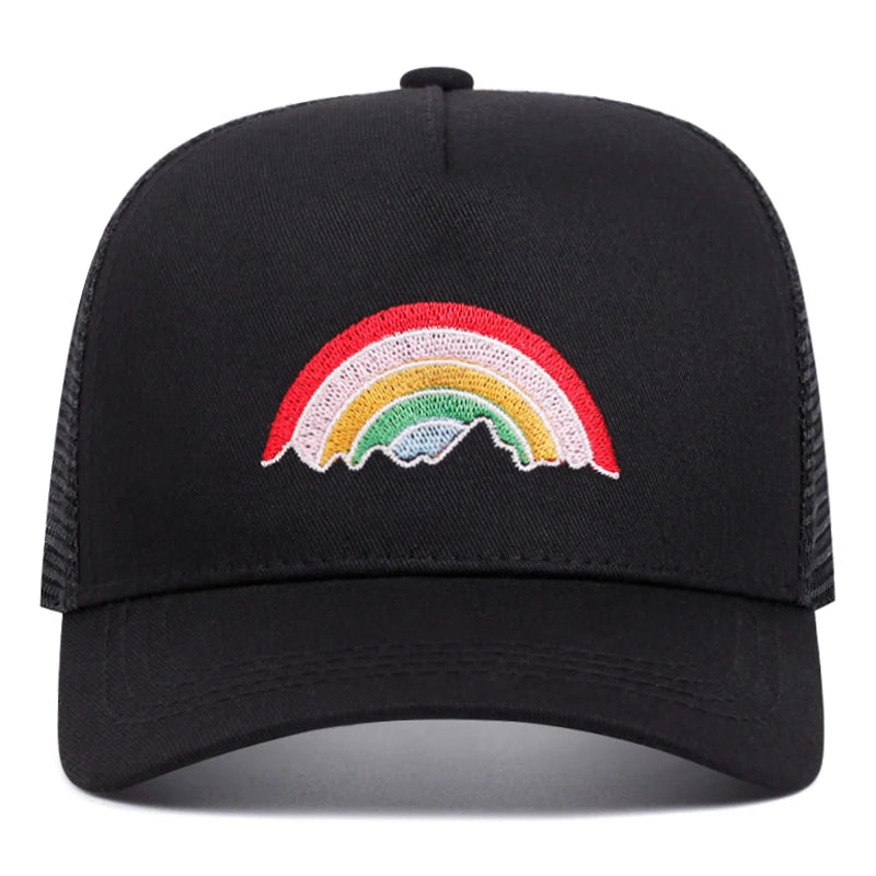Rainbow Embroidered Baseball Caps