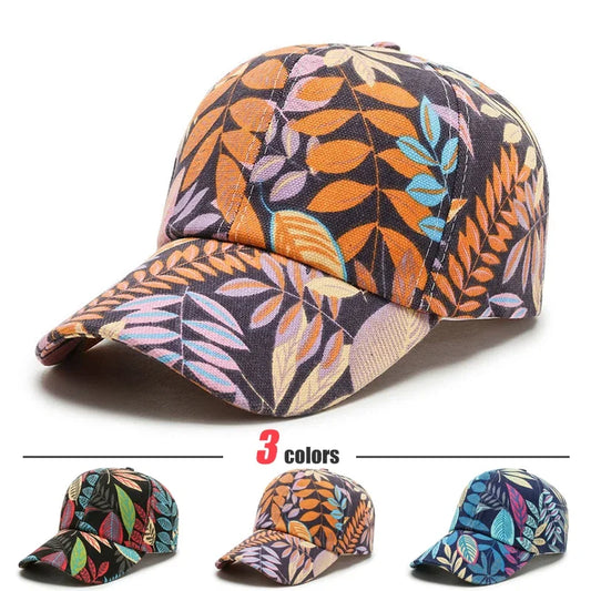 Maple Leaf Spring Summer Hat New Flower Hats Men's And Women's Korean Duck Tongue Caps Baseball Cap