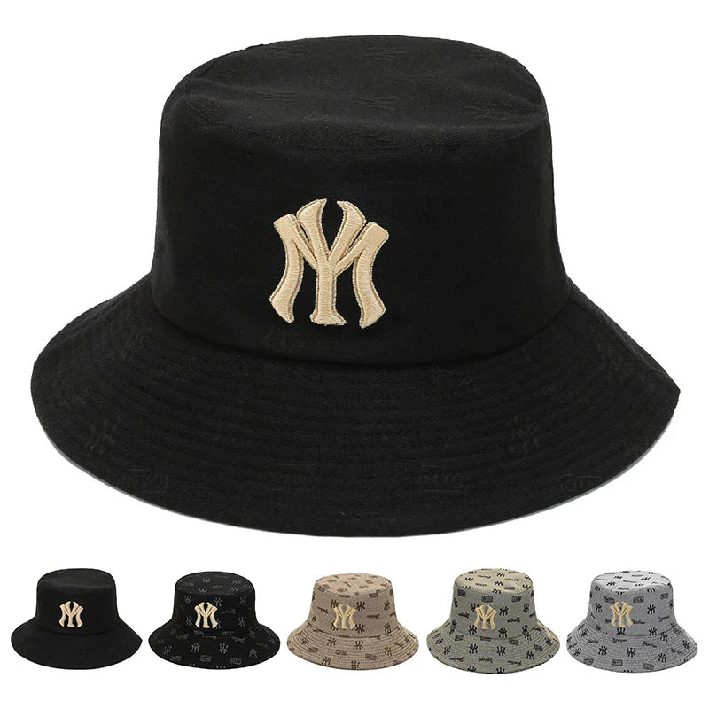 Unisex Letter Embroidery Fisherman Hat Women Summer