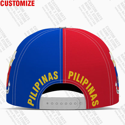 Philippines Baseball Caps Free Custom Name Team Logo Ph Hats Phl Country Travel Pilipinas Nation Filipino Flag