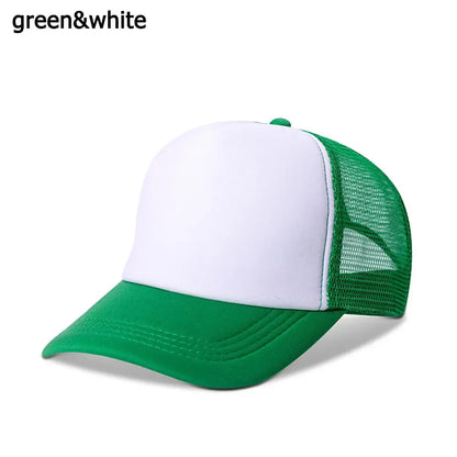 Unisex Plain Baseball Cap Fashion Adjustable Trucker Baseball Cap Men Women
