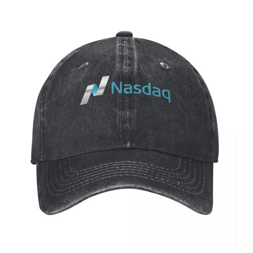 Nasdaq Logo Knitted Texture Demin Baseball Hat