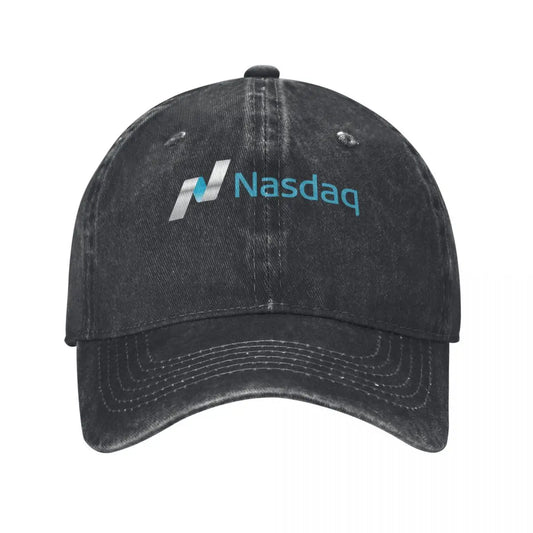 Nasdaq Logo Knitted Texture Demin Baseball Hat