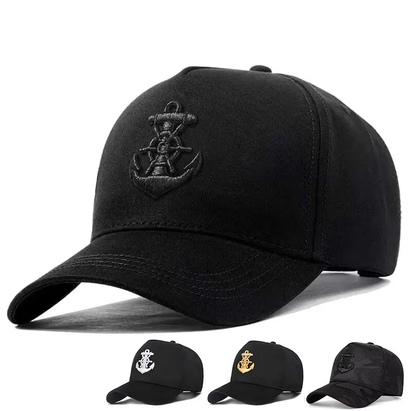 Unisex Ship Anchor Embroidery Baseball Caps Spring and Autumn Outdoor